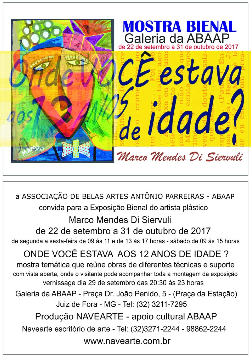 ONDE VOCÊ ESTAVA AOS 12 ANOS DE IDADE? - MOSTRA BIENAL